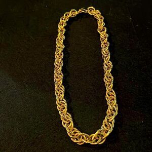 Beautiful Anne Klein Vintage Heavy Gold Necklace Signed